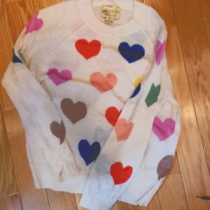 Wildfox White Label Heart Sweater